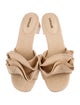 Larroude Ruffle Embellishment Slides