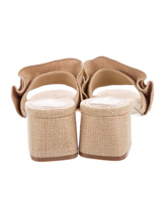 Larroude Ruffle Embellishment Slides