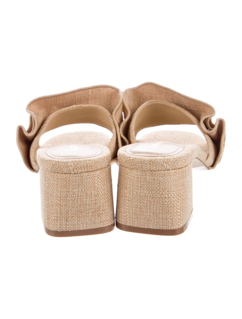 Larroude Ruffle Embellishment Slides