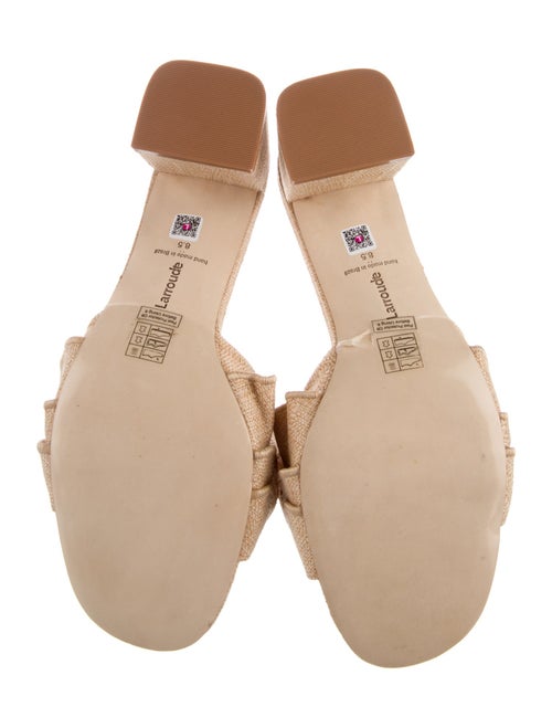 Larroude Ruffle Embellishment Slides