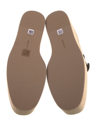 Larroude Raffia Leather Trim Embellishment Pumps