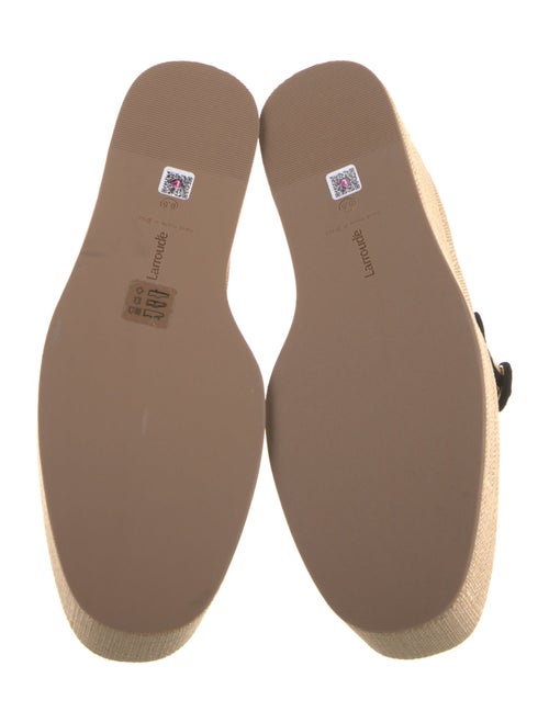 Larroude Raffia Leather Trim Embellishment Pumps