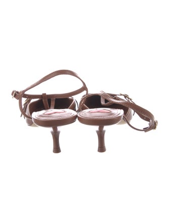 Larroude Leather T-Strap Pumps