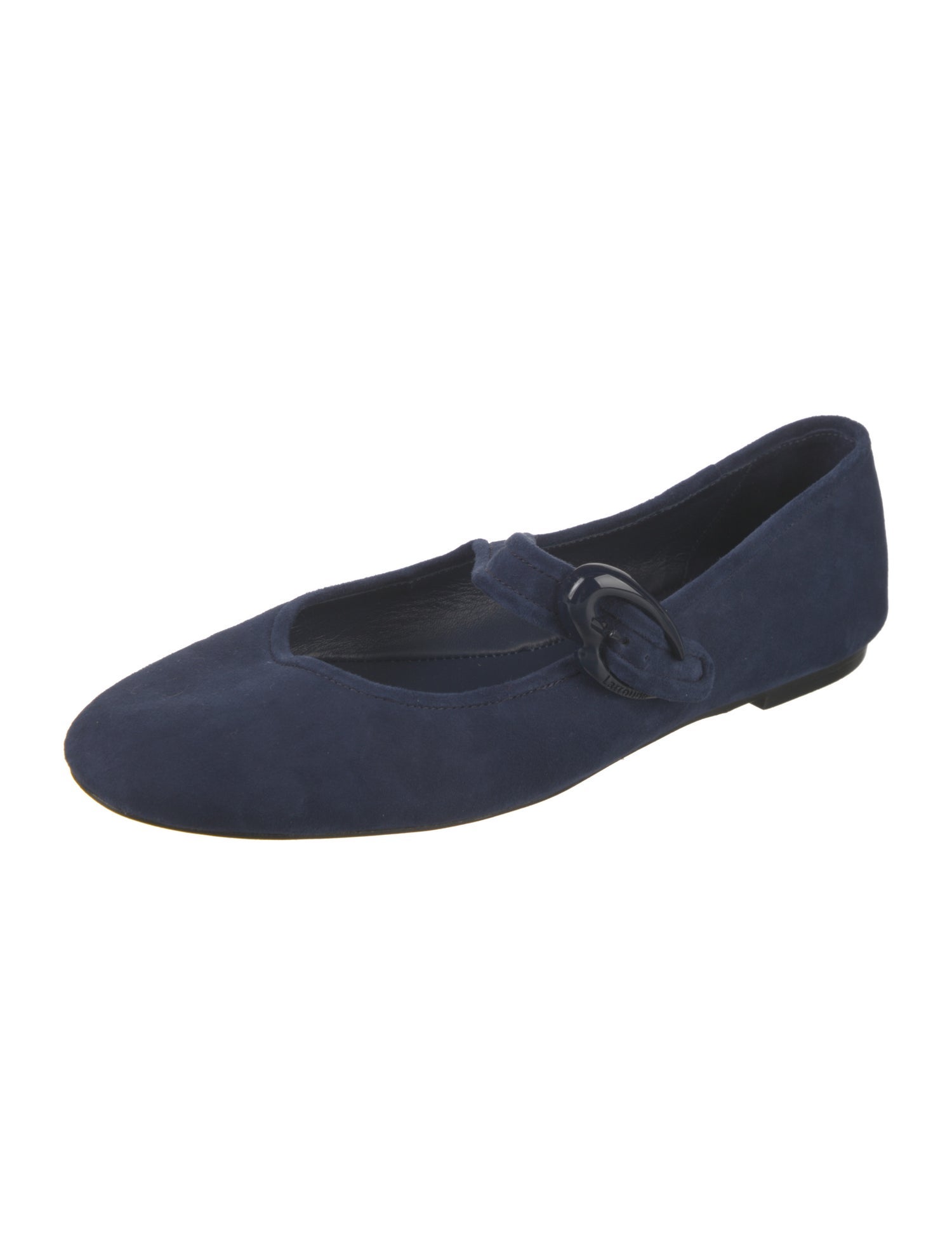 Larroude Suede Mary Jane Flats