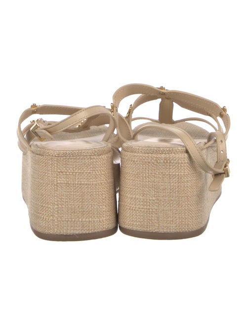 Larroude Leather Studded Accents Espadrilles