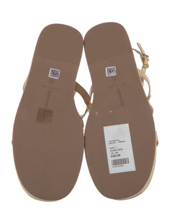 Larroude Leather Studded Accents Espadrilles