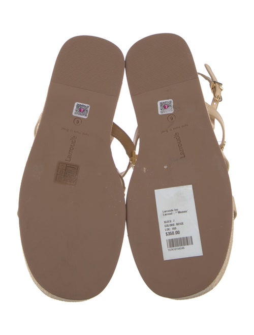 Larroude Leather Studded Accents Espadrilles