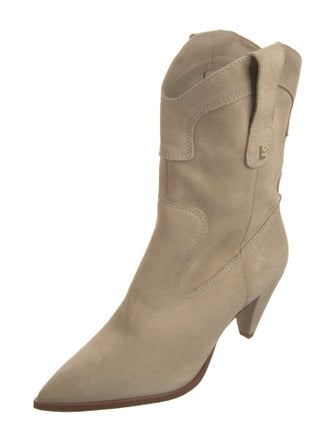 Larroude Suede Western Boots