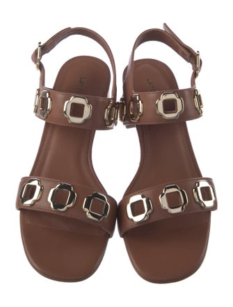 Larroude Leather Slingback Sandals