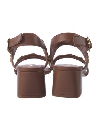 Larroude Leather Slingback Sandals