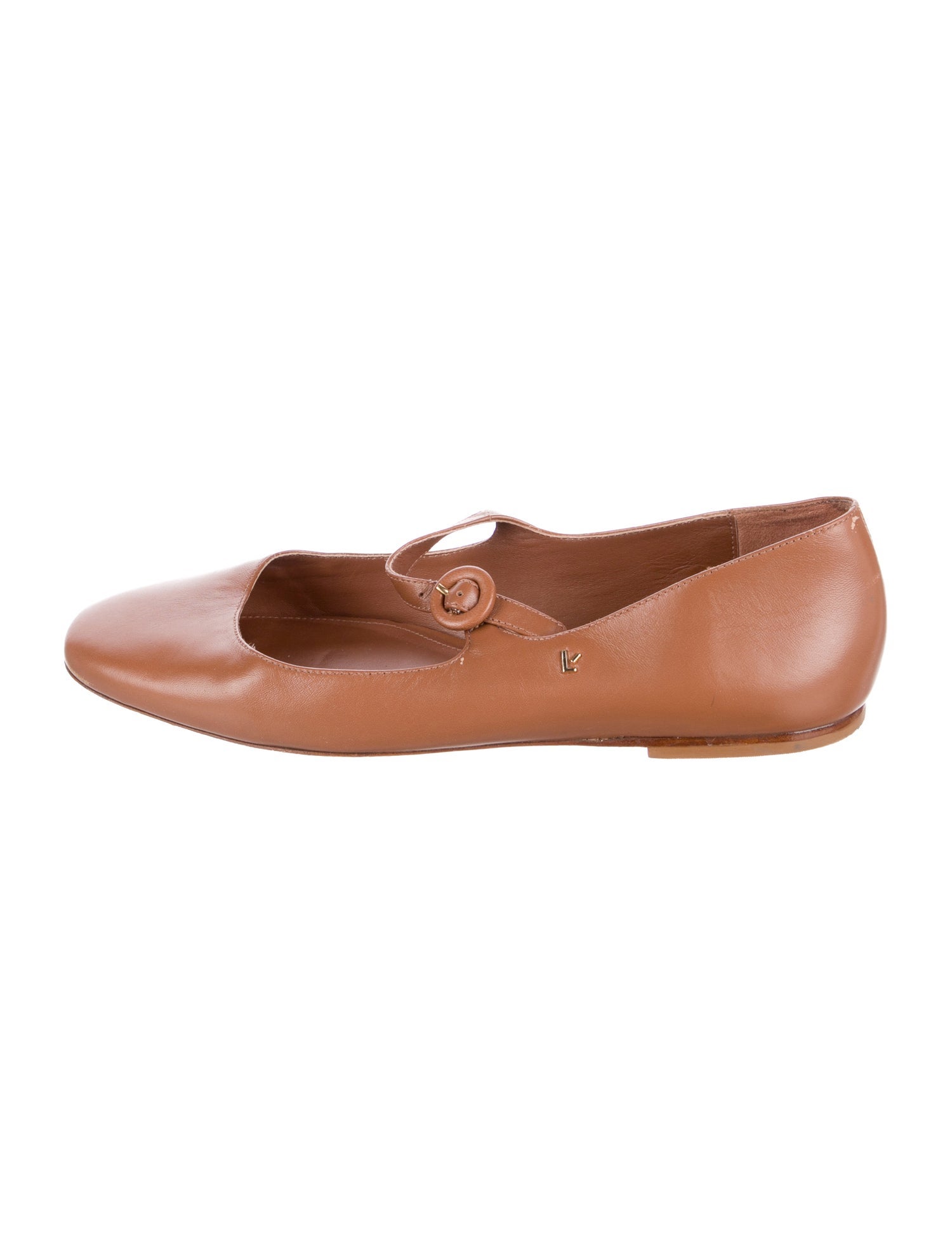 Larroude Leather Mary Jane Flats