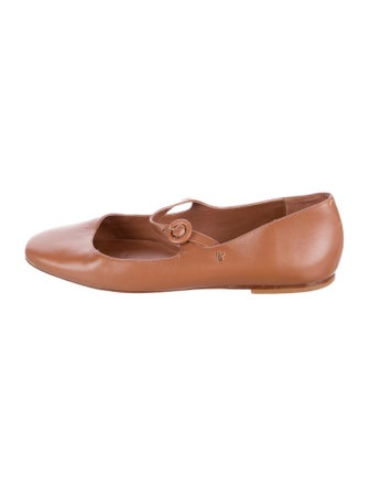 Larroude Leather Mary Jane Flats