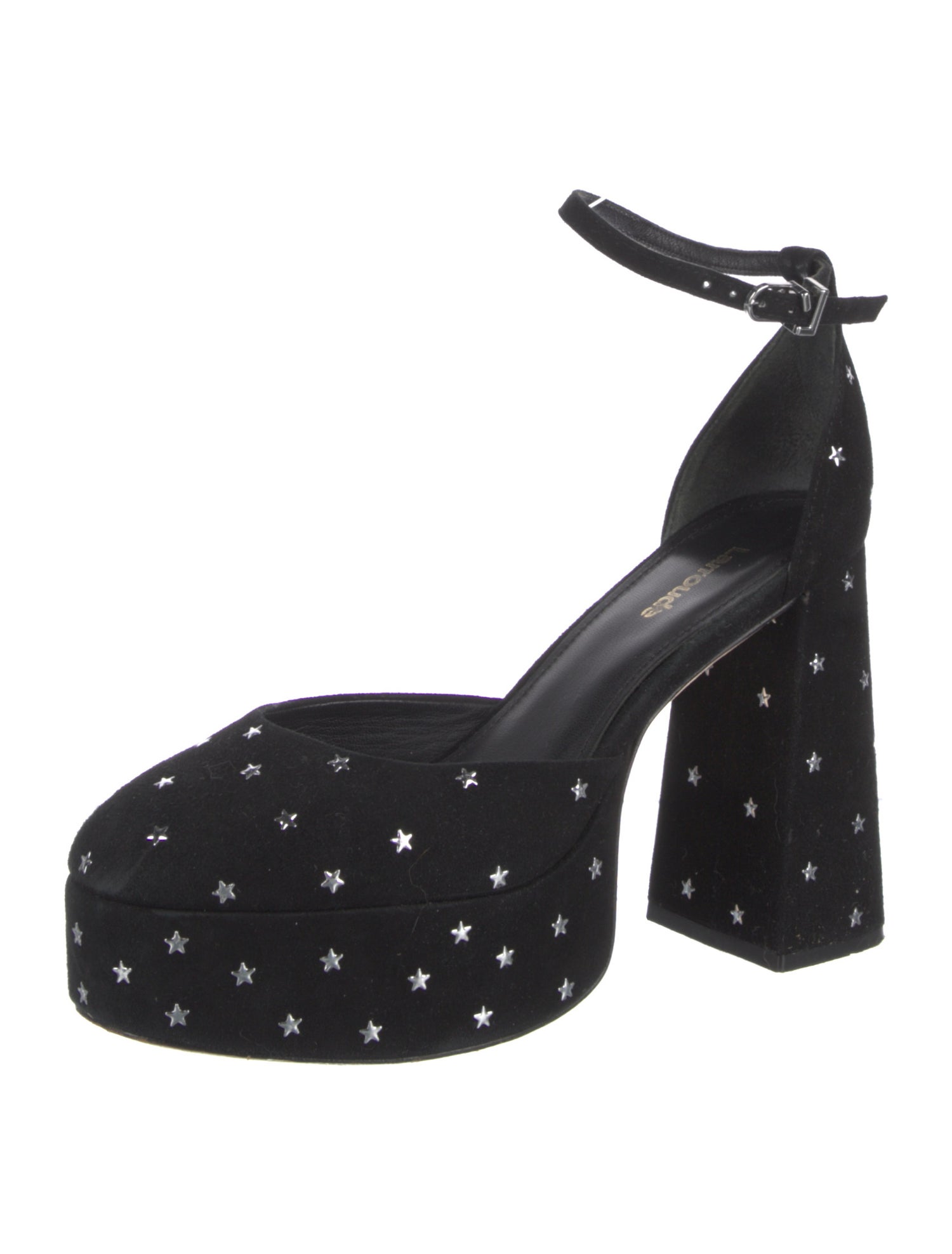 Larroude Suede D'Orsay Pumps