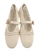 Larroude Raffia Mary Jane Flats