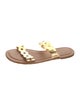 Larroude Leather Lasercut Accents Slides