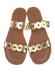 Larroude Leather Lasercut Accents Slides