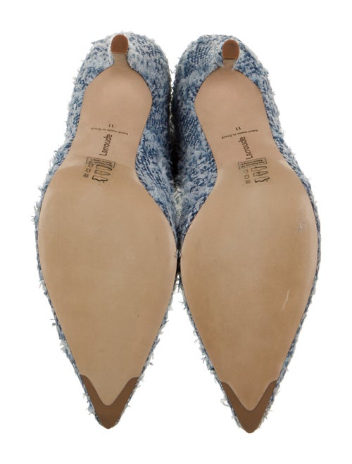 Larroude Denim Tweed Pattern Boots