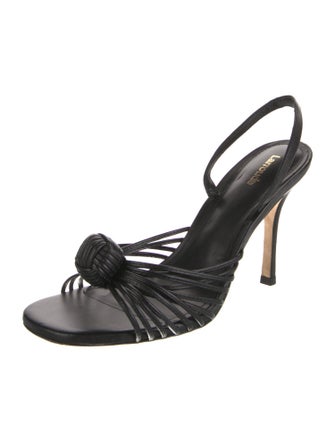 Larroude Leather Slingback Sandals