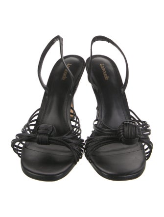 Larroude Leather Slingback Sandals
