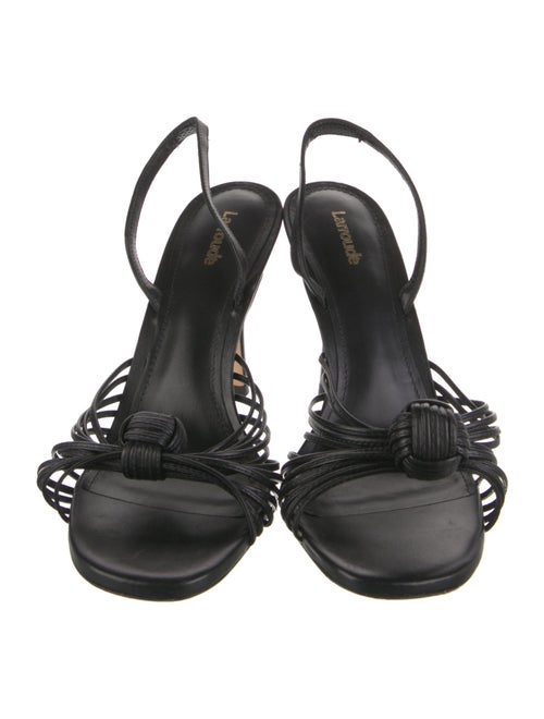 Larroude Leather Slingback Sandals