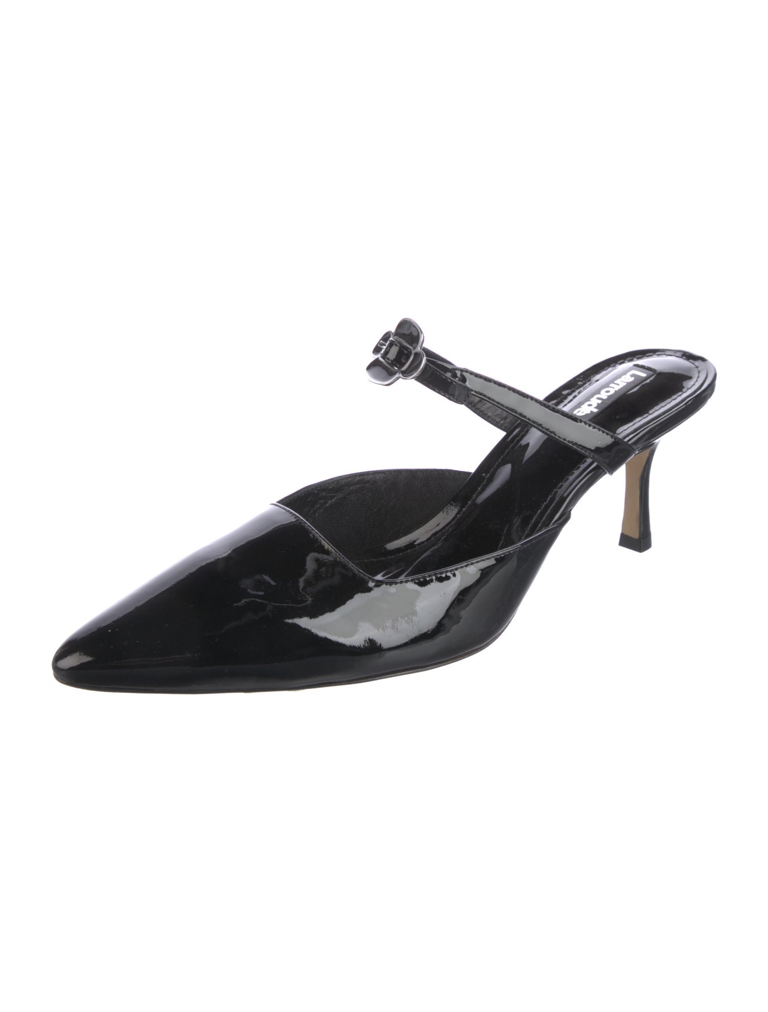 Larroude Patent Leather Mules