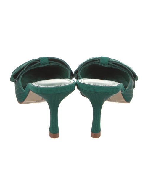 Larroude Satin Bow Accents Mules