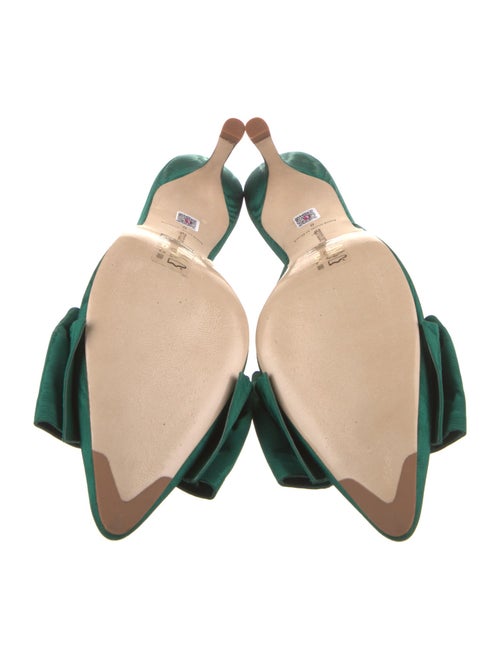 Larroude Satin Bow Accents Mules