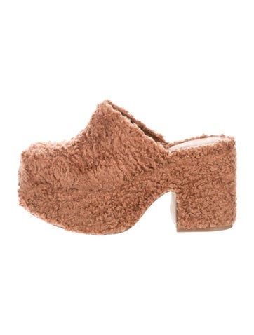 Larroude Pumps Shearling Mules 10
