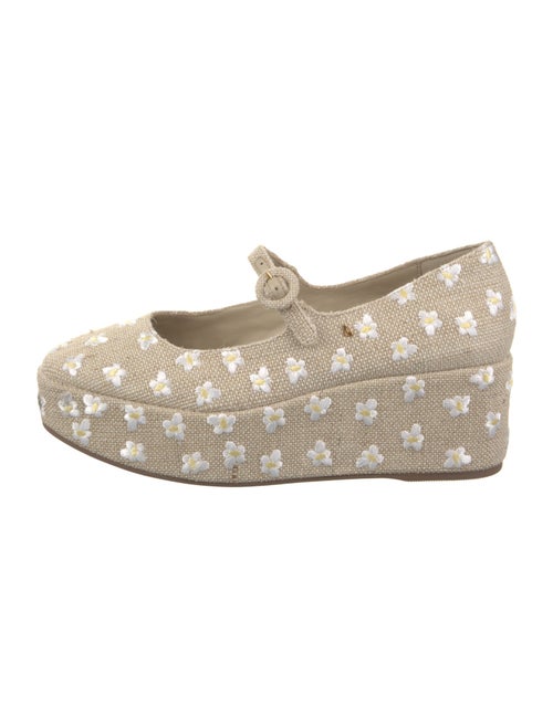 Larroude Jute Printed Pumps