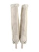 Larroude Suede Faux Fur Trim Boots