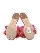 Larroude Jute Leather Trim Embellishment Slides