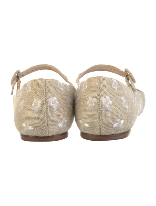 Larroude Canvas Floral Print Mary Jane Flats