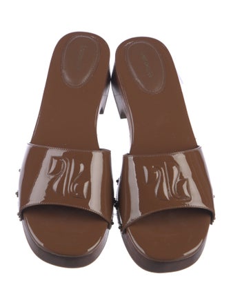 Larroude Patent Leather Slides
