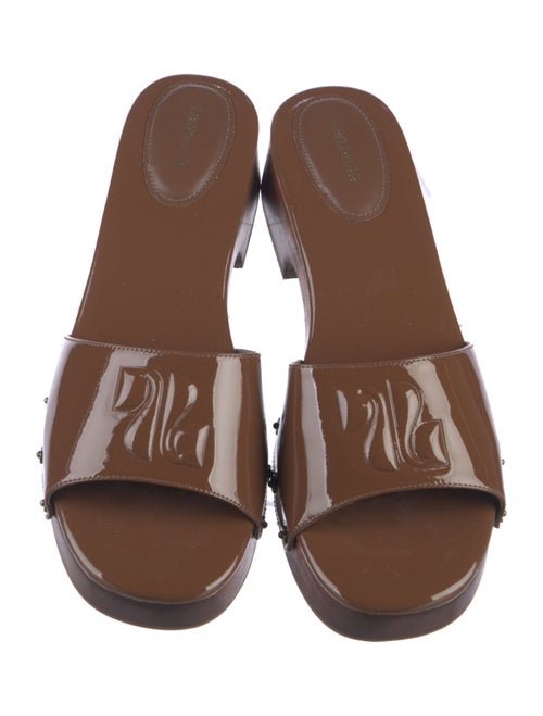 Larroude Patent Leather Slides