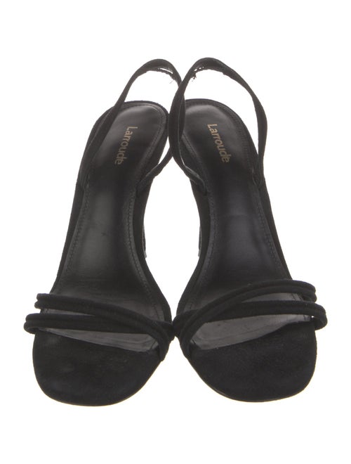 Larroude Suede Slingback Sandals