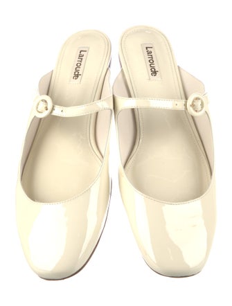 Larroude Patent Leather Mules