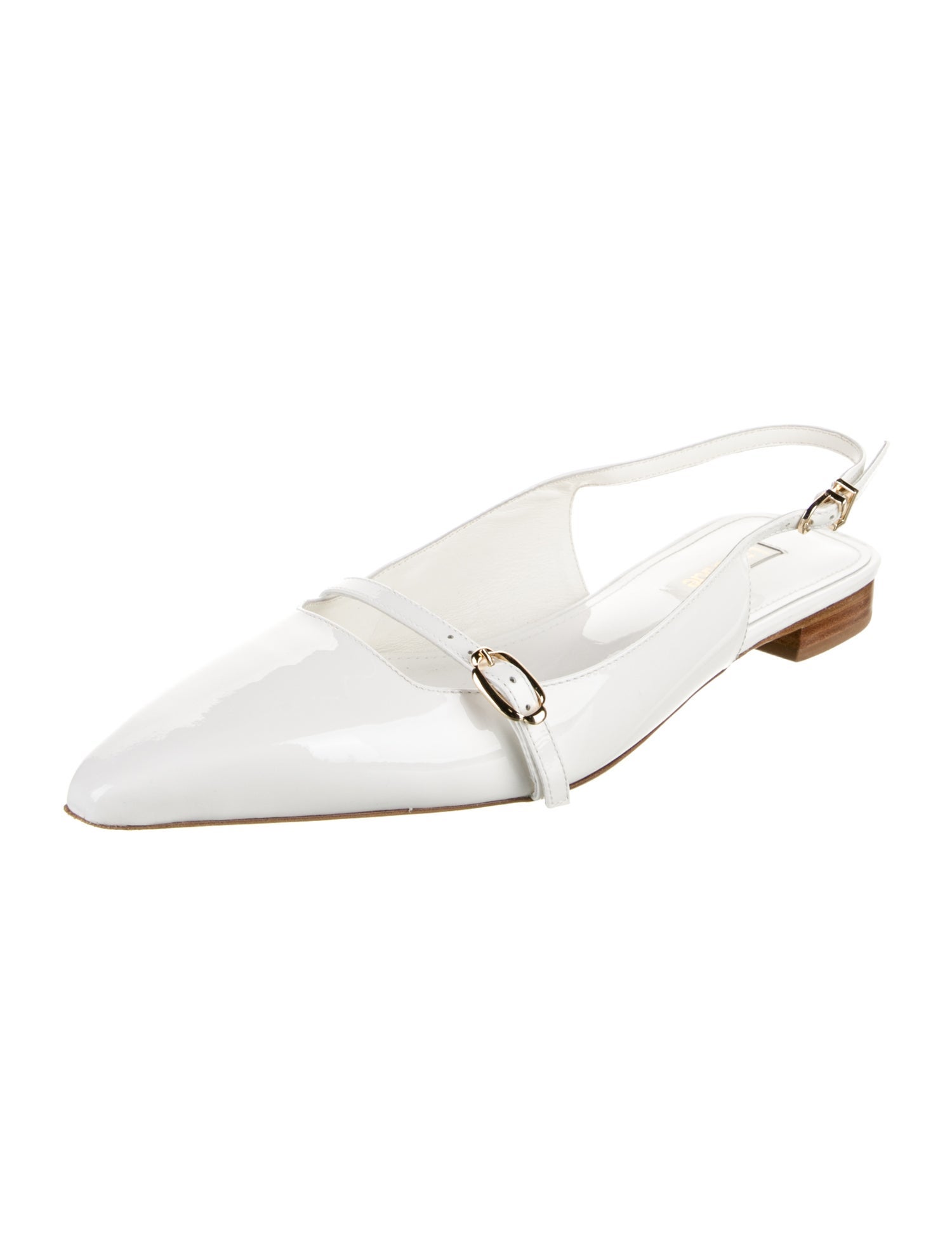 Larroude Patent Leather Slingback Flats
