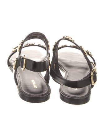 Larroude Leather Studded Accents Gladiator Sandals