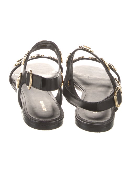 Larroude Leather Studded Accents Gladiator Sandals