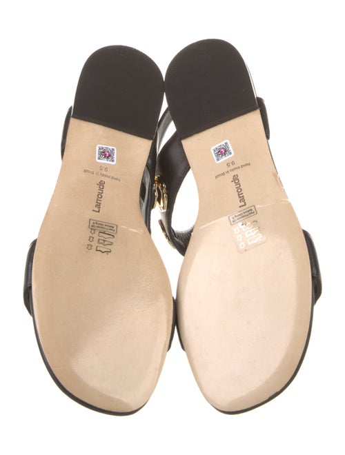 Larroude Leather Studded Accents Gladiator Sandals