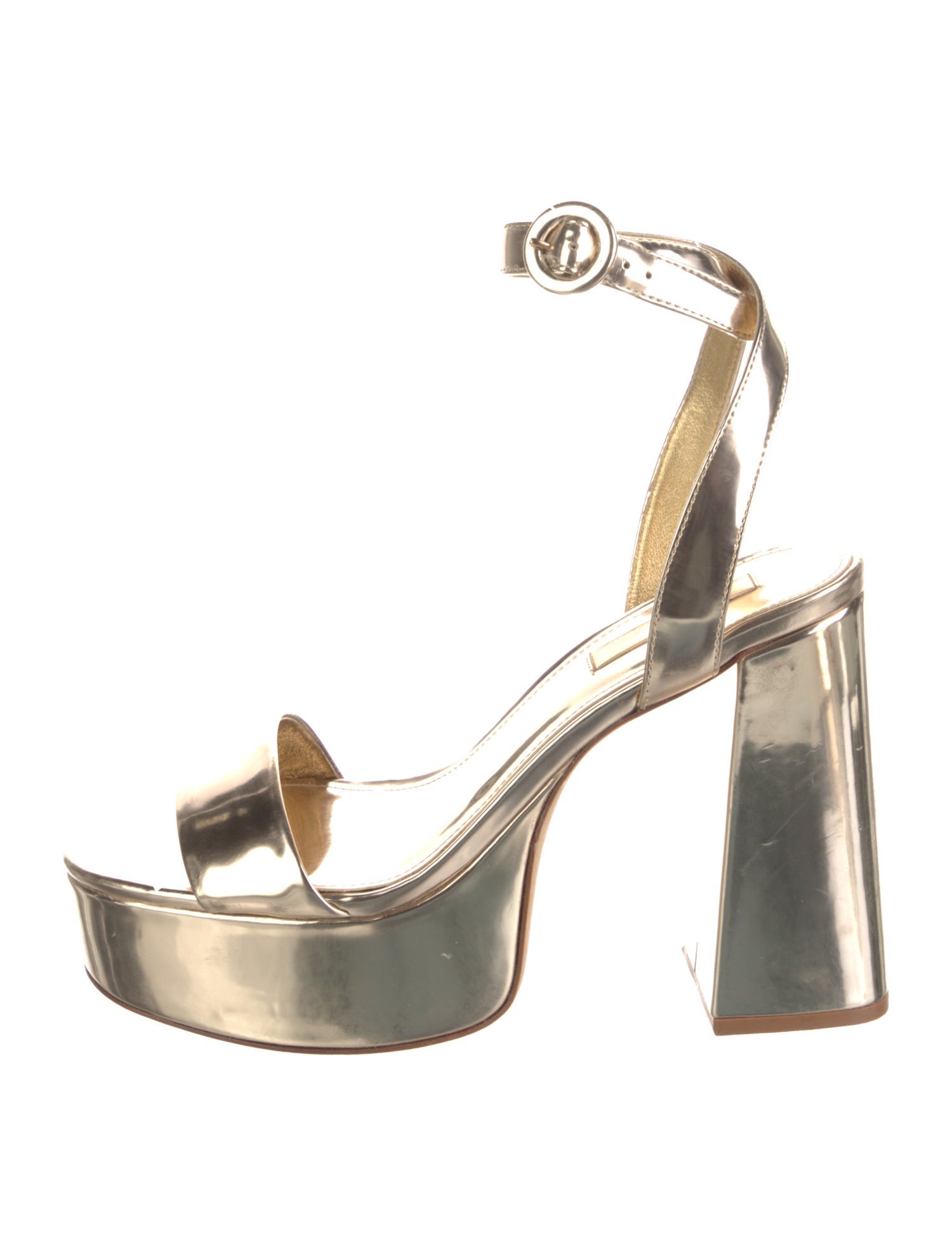 Larroude Patent Leather Sandals