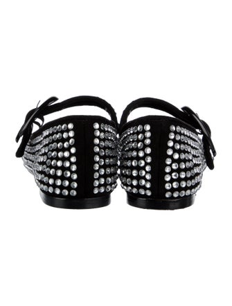 Larroude Suede Mary Jane Flats