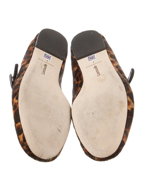 Larroude Ponyhair Animal Print Mary Jane Flats