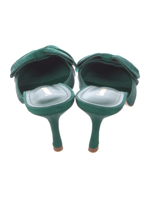 Larroude Satin Bow Accents Mules