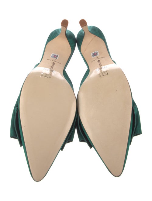 Larroude Satin Bow Accents Mules