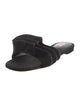 Larroude Canvas Ruffle Embellishment Slides