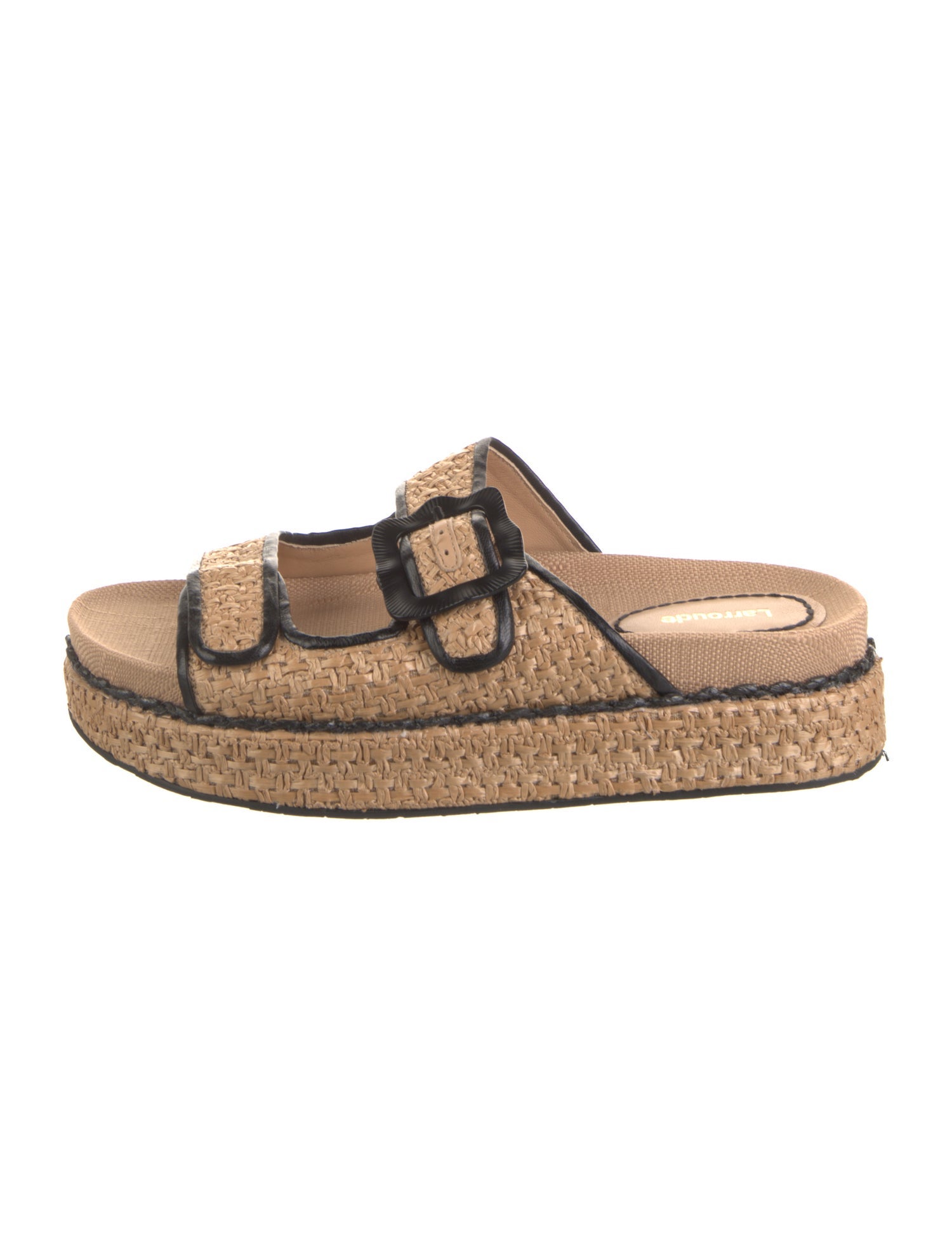 Larroude Raffia Patterned Espadrilles