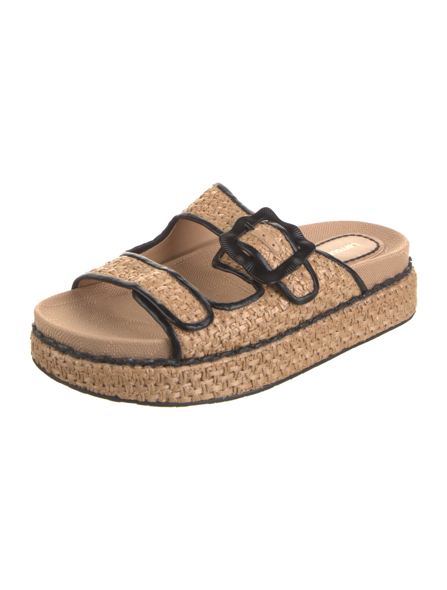 Larroude Raffia Patterned Espadrilles