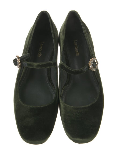 Larroude Velvet Mary Jane Flats