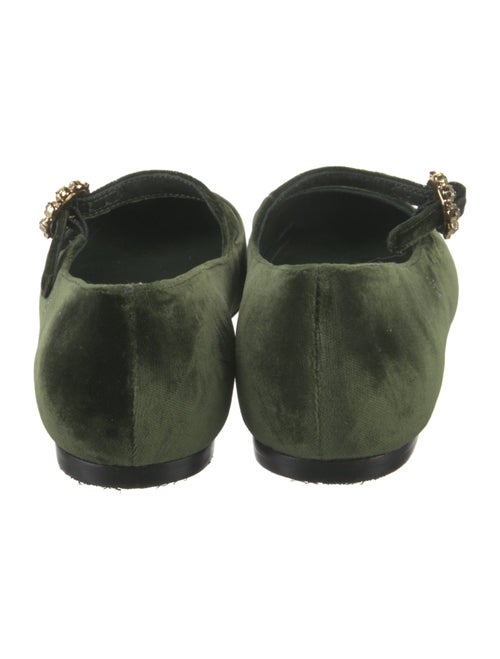 Larroude Velvet Mary Jane Flats